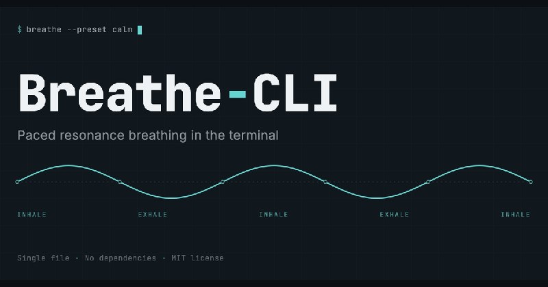 GitHub - marekkowalczyk/breathe-cli: Paced resonance breathing in your terminal