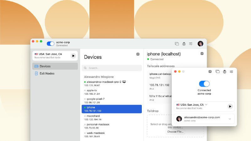 Tailscale’s windowed macOS UI is now in beta