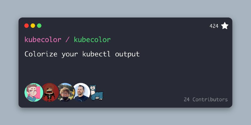 GitHub - kubecolor/kubecolor: Colorize your kubectl output