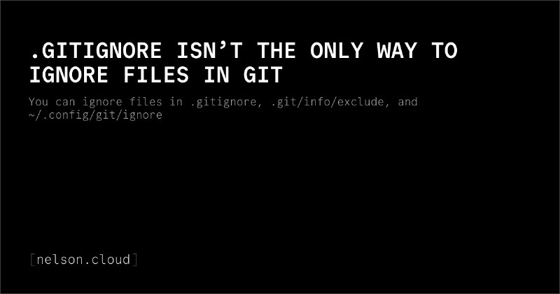 .gitignore Isn’t the Only Way To Ignore Files in Git