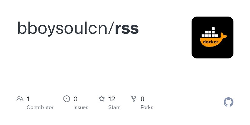 GitHub - bboysoulcn/rss